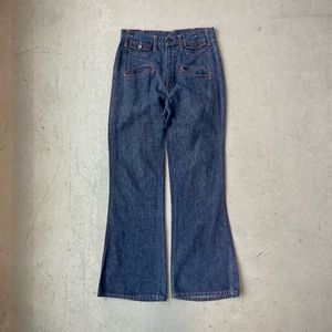 Vintage 70's Contrast Stitch Denim Flares
